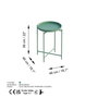 Hanah Home Mesa de Centro Verde Shb-007-D